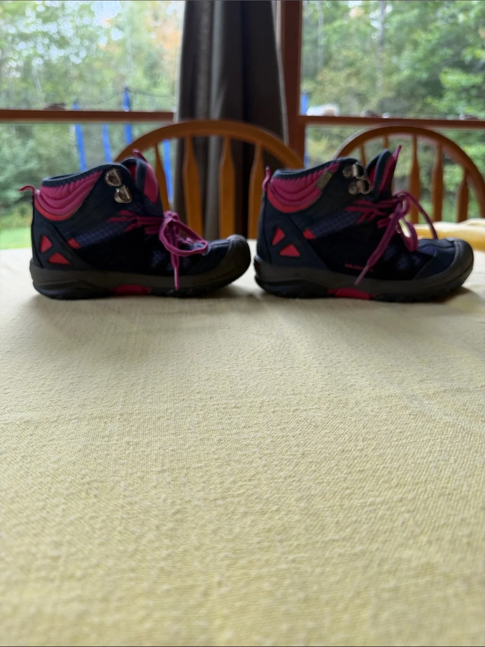 Merrill Kids Navy and Pink High-Top Adventure Boots